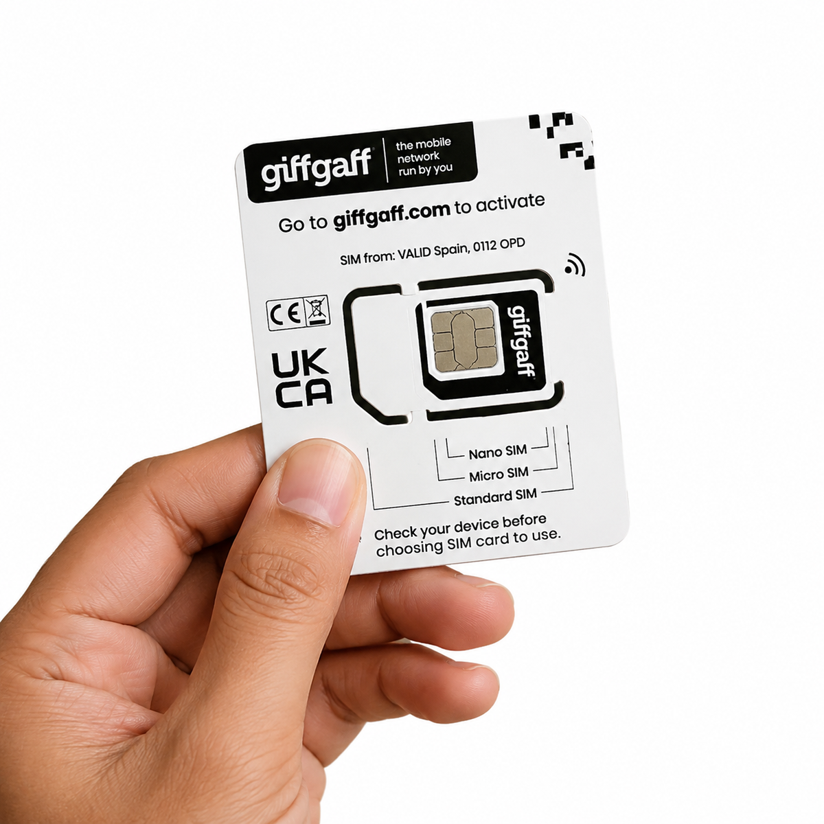 UK SIM Card GiffGaff Original